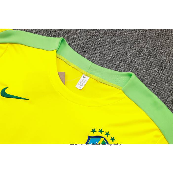 Chandal del Brasil 24-25 Manga Corta Amarillo - Pantalon Corto